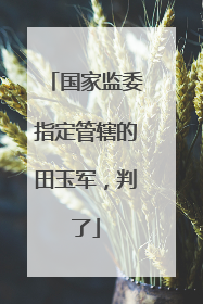 国家监委指定管辖的田玉军，判了